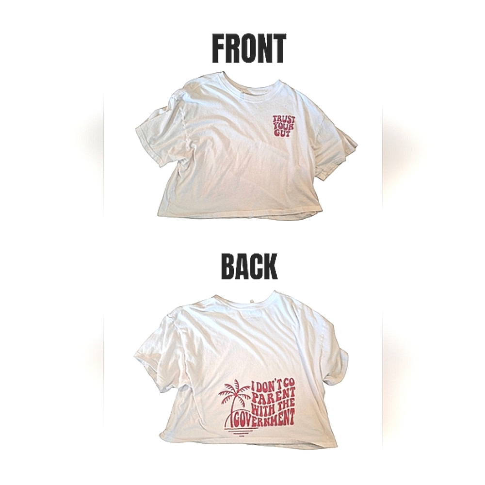 Large Women's Crop Top- I don't Co-Parent with the government